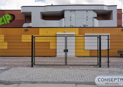 Dubbelstaafmathekwerk Dubbele Draaipoort DSM Zwart | Consepto Hekwerk