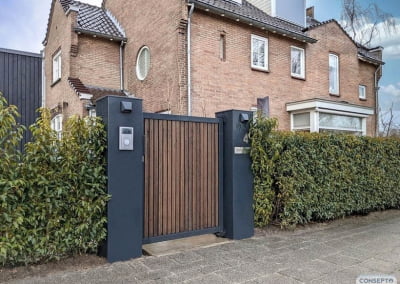 Looppoorten met hout Bamboe | Consepto Hekwerk