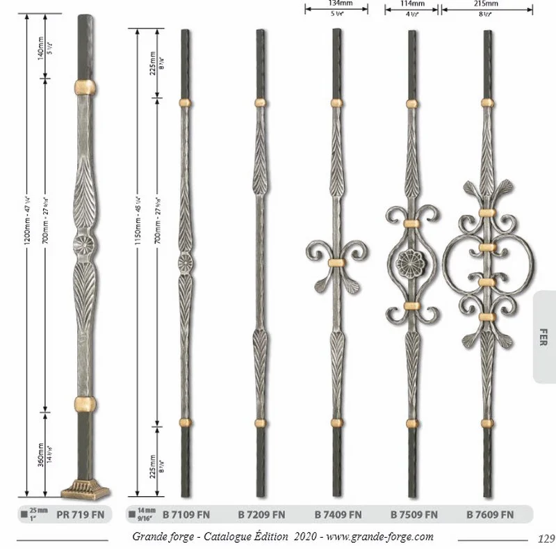 Consepto Hekwerk-Sierpijlen Grande Forge ornamenten sierhekwerk balkonhekwerk
