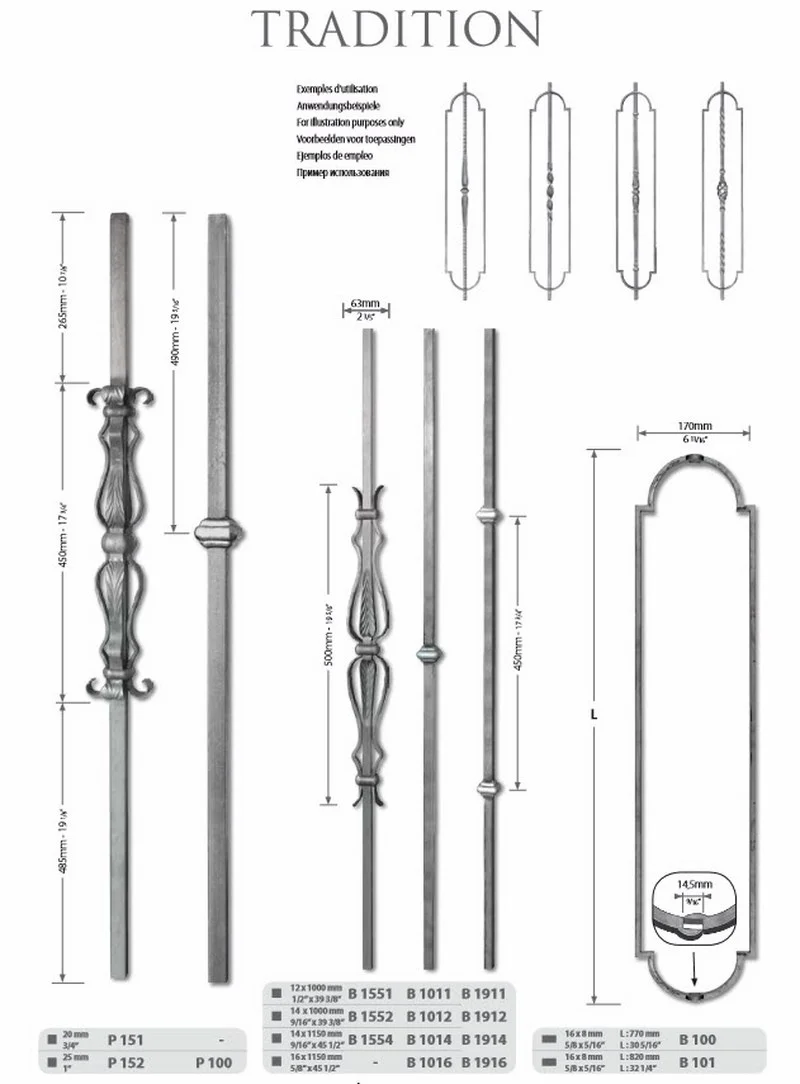 Consepto Hekwerk-Sierpijlen Grande Forge ornamenten sierhekwerk balkonhekwerk